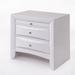 Red Barrel Studio® 3 - Drawer Nightstand Wood in White | 25 H x 17 W x 26 D in | Wayfair A33D11806D62431E8BAA54AE43476120