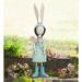 Plow & Hearth Metal Storybook Rabbit Garden Statue Metal in Blue | 29.5 H x 8.5 W x 6.5 D in | Wayfair 51311 BL