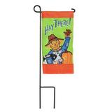 Rosalind Wheeler Klatt 2-Sided Polyester 4 x 8.5 in. Garden Flag in Green/Orange | 8.5 H x 4 W x 0.02 D in | Wayfair