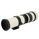 Telescope Lens, White with 420-800MM Super Telephoto Zoom F/8.3-16 Manual Focusing Telephoto Lens for Canon EF Mount Camera Aluminum Body, Telephoto Zoom Lens