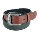 Wrangler Men's Bison and CrazyHorse Leather Belt with Billets, 38, Black & Cognac