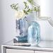 Novogratz Set Of 2 Blue Glass Contemporary Vase 12", 11"H Glass in Blue/White | 12 H x 14.8 W x 5.85 D in | Wayfair 83381