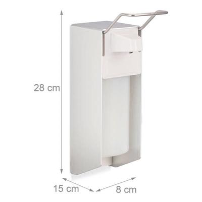 relaxdays Desinfektionsspender 500 ml silber Image