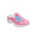 Extra Wide Width Women's The Traveltime Slip On Mule by Easy Spirit in Pink Tie Dye (Size 7 1/2 WW)