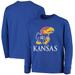Youth Champion Royal Kansas Jayhawks Lockup Long Sleeve T-Shirt