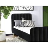 Gatsby Toddler Platform Bed by Second Story Home Upholstered, Wood in Black | 30 H x 31.5 W x 57.25 D in | Wayfair 628-186-0104