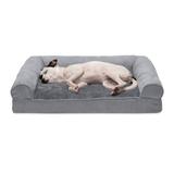 Plush & Suede Full Support Sofa Pet Bed, 30" L X 20" W X 6.25" H, Gray, Medium