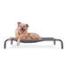 Gray Elevated Reinforced Pet Cot Bed, 43.25" L X 32.25" W X 6.75" H, Medium