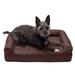 Quilted Full Support Sofa Pet Bed, 20" L X 15" W X 5.5" H, Coffee, Small, Brown