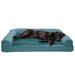 Plush & Suede Full Support Sofa Pet Bed, 53" L X 40" W X 9.5" H, Deep Pool, XX-Large, Blue