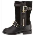 Burberry Shoes | Burberry Mini Grantville Black Double Buckle Boot | Color: Black | Size: 7bb