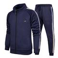 MANLUODANNI Men's Tracksuit Sets Bottoms Full Zip Casual Jogging Gym Suit Jacket with Pockets Blue M