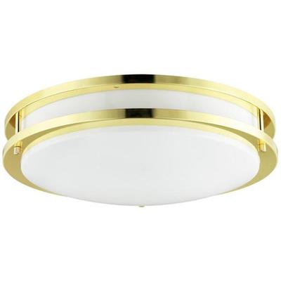 Sunlite 45571 - 1 Lamp 23 watt 120 volt Polished Brass LED Fixture (DCO12/E/PB)
