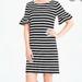 J. Crew Dresses | J. Crew Bell Sleeve Shift Dress | Color: Black/White | Size: Xs