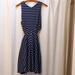 Anthropologie Dresses | Anthropologie Striped Dress, Side Cut Outs Sz L | Color: Blue/White | Size: L