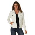 Wrangler Authentics Women's Stretch Denim Jacket, White, S