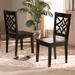 Baxton Studio Nicolette Modern Dark Brown Finished Wood 2-PC Dining Chair Set - Wholesale Interiors RH340C-Dark Brown Wood Scoop Seat-DC-2PK