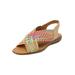 Wide Width Women's The Celestia Sling Sandal by Comfortview in Multi Pastel (Size 10 1/2 W)