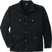 Men's Big & Tall Sweater Fleece Multi-Pocket Jacket by KingSize in Black (Size 6XL)