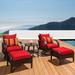Zipcode Design™ Fresca 5 Piece Rattan Sunbrella Seating Group w/ Cushions | Outdoor Furniture | Wayfair 638104CEA9CD48EB97CA466F3C84E3D9