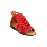 Wide Width Women's The Carmella Sandal by Comfortview in Red (Size 9 1/2 W)