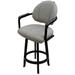 17 Stories Swivel Counter, Bar & Extra Tall Stool Wood/Upholstered/Metal in Black | 52 H x 20 W x 21 D in | Wayfair