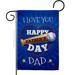Breeze Decor I Love You Dad 2-Sided Polyester 1 '6 x 1 '1 ft. Garden Flag in Blue | 18.5 H x 13 W in | Wayfair BD-FD-G-115171-IP-BO-D-US20-BD