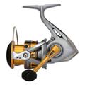 Shimano Sedona C3000 HG FI, Spinning Angelrolle mit Frontbremse, SEC3000HGFI, grau , gold , schwarz