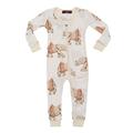 MilkBarn Bamboo Zip Pajamas - Tutu Elephant - White - 9-12 Months