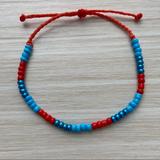 Brandy Melville Jewelry | Coral Reef // Beaded Bracelet | Color: Blue/Red | Size: Os
