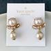 Kate Spade Jewelry | Kate Spade Earrings Gold Pearl Crystal Earrings | Color: White | Size: Os