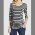 Jessica Simpson Tops | Jessica Simpson Ruched Side Maternity Top | Color: Black/Gray | Size: L