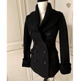 Burberry Jackets & Coats | Burberry Brit Women Wool Blend Pea Coat | Color: Black | Size: 4p