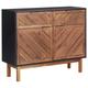 vidaXL Sideboard 90x33.5x75 cm Solid Acacia Wood and MDF