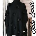 Kate Spade Sweaters | Kate Spade One Size Black Turtleneck Pom Poncho | Color: Black | Size: One Size Fits All