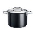 Circulon Infinite Stock Pot with Lid 24cm - Large Stock Pot Induction Suitable, Non Stick with Stainless Steel Lid, Base & Handles, Premium Dishwasher Safe, Heavy Gauge Hard Anodised Cookware