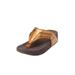 Wide Width Women's The Sporty Slip On Thong Sandal by Comfortview in Bronze (Size 12 W)