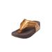 Wide Width Women's The Sporty Thong Sandal by Comfortview in Bronze (Size 10 W)