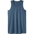 Men's Big & Tall Shrink-Less™ Lightweight Longer-Length Tank by KingSize in Heather Slate Blue (Size 6XL) Shirt