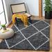 Gray/White 53 x 1.26 in Indoor Area Rug - Millwood Pines Pouliot Geometric Dark Gray/Ivory Area Rug | 53 W x 1.26 D in | Wayfair