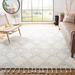 Green/White 96 x 0.31 in Indoor Area Rug - Foundry Select Meisner Geometric Handmade Tufted Wool/Ivory/Green Area Rug Cotton/Wool | Wayfair
