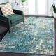 Blue 63 x 0.3 in Indoor Area Rug - 17 Stories Wambaw Abstract Green/Turquoise/Cream Area Rug | 63 W x 0.3 D in | Wayfair