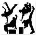The Party Aisle™ 6 Piece Break Dancer Whiteboard Wall Decal Set in Black | 51.5 H x 13.75 W in | Wayfair 267A326733E149DFB72CF26364A47922