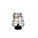 JHY DESIGN 8.5" Battery Powered Outdoor Table Lamp, Metal in Black | 8.5 H x 6.5 W x 6.5 D in | Wayfair JHY3718-B