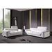 Orren Ellis Korando White Italian Leather Sofa Love Genuine Leather in Brown/White | 35 H x 89 W x 43 D in | Wayfair Living Room Sets