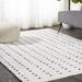 Gray/White 48 x 1.37 in Area Rug - Dakota Fields Pele Geometric Ivory/Black Area Rug Polypropylene | 48 W x 1.37 D in | Wayfair