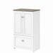 Bush Furniture Fairview 2 Door Storage Cabinet with File Drawer in Pure White and Shiplap Gray - Bush Furniture WC53680-03