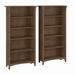 Bush Furniture Salinas Tall 5 Shelf Bookcase - Set of 2 in Ash Brown - Bush Furniture SAL036ABR