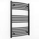 Myhomeware 500mm Wide Curved Black Electric Pre-Filled Heated Towel Rail Radiator For Bathroom Designer UK (500mm x 900mm (h))