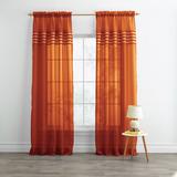 Wide Width BH Studio Pleated Voile Rod-Pocket Panel by BH Studio in Autumn Leaves (Size 56" W 63" L) Window Curtain